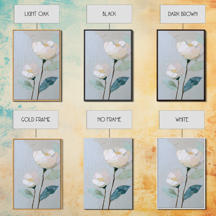 Sterile Modern Floral Painting Framed Canvas Print, Dental Office Art, Tooth Art, Office Decor, Fine Art, Calm, Modern Decor, DOA-2x3-43
