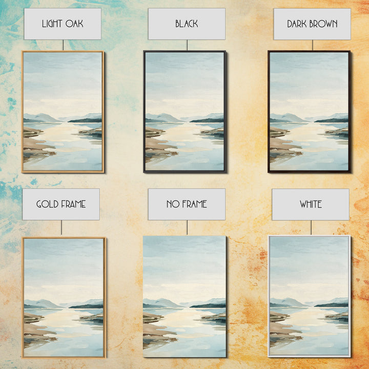 Sunlit Lake with Calming Reflections Framed Canvas Print, Dental Office Art, Dentistry Art, Office Decor, Fine Art, Calm, DOA-2x3-47