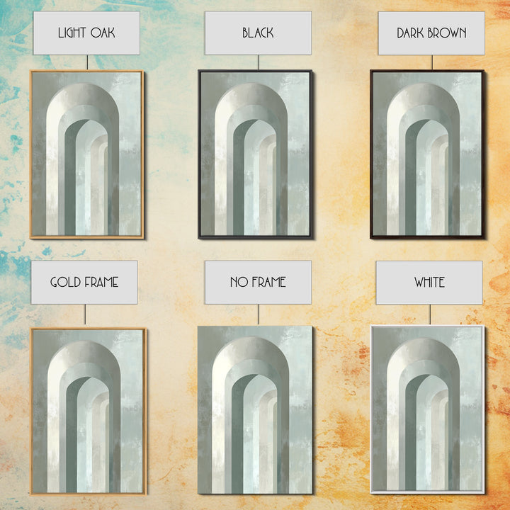 Light Scandinavian Abstract Arches Canvas Print, Dental Office Art, Statement Artwork, Office Decor, Abstract Art, Calm, DOA-2x3-49