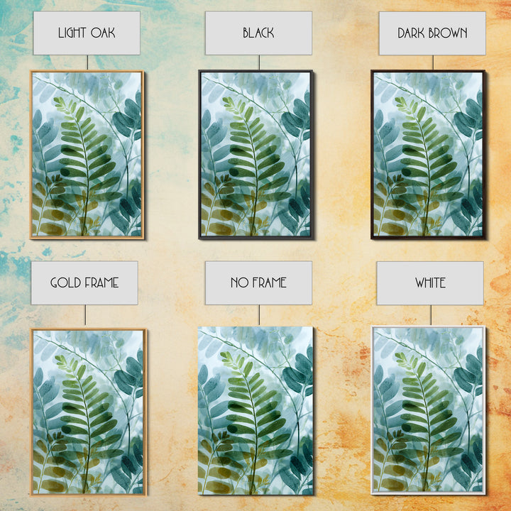 Botanical Fern Study Framed Canvas Print, Dental Office Art, Medical Decor, Office Decor, Fine Art, Calm, Home Decor, DOA-2x3-51