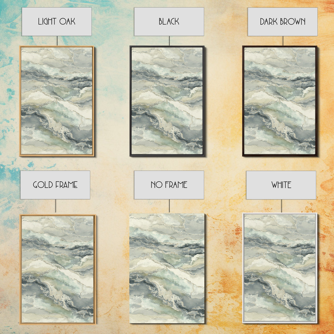 Clean Marble Texture Framed Canvas Print, Dental Office Art, Digital Artwork, Office Decor, Abstract Art, Calm, Dentist Art, DOA-2x3-56