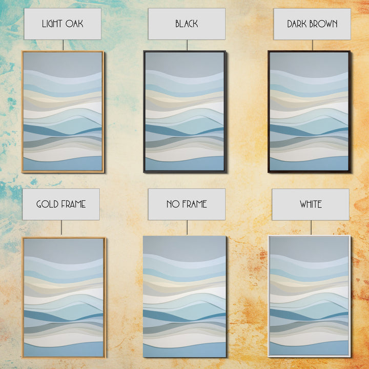 Calming Abstract Ocean Waves Canvas Print, Dental Office Art, Minimalist Decor, Office Decor, Calm, Motivational Poster, DOA-2x3-57
