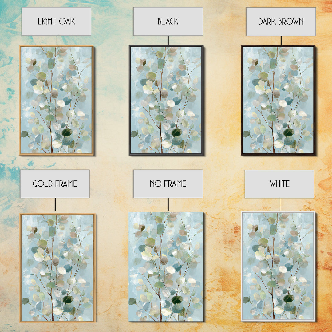 Soft Botanical Eucalyptus Print for Clean Atmosphere Canvas Print, Dental Office Art, Dental Gift, Office Decor, Calm, DOA-2x3-59
