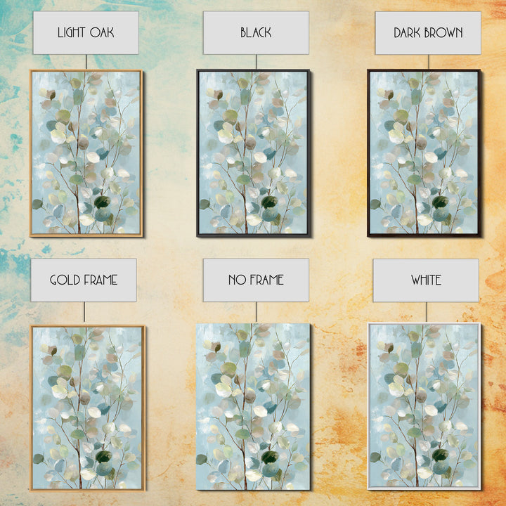 Soft Botanical Eucalyptus Print for Clean Atmosphere Canvas Print, Dental Office Art, Dental Gift, Office Decor, Calm, DOA-2x3-59