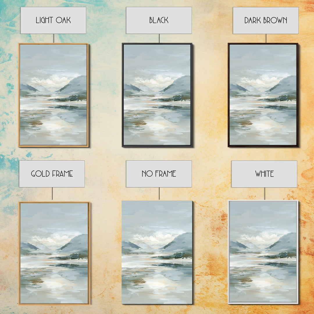 Gentle Mountain Landscape Framed Canvas Print, Dental Office Art, Dentist Art, Office Decor, Fine Art, Calm, Luxury Decor, DOA-2x3-60
