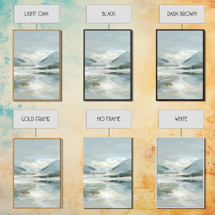 Gentle Mountain Landscape Framed Canvas Print, Dental Office Art, Dentist Art, Office Decor, Fine Art, Calm, Luxury Decor, DOA-2x3-60