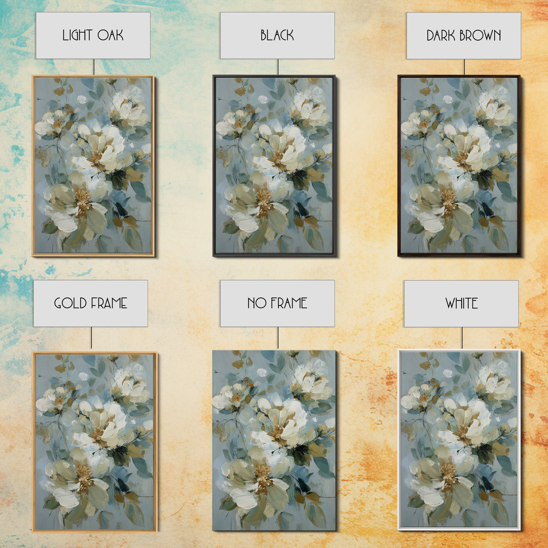 Sterile Modern Floral Painting Canvas Print, Dental Office Art, Office Decor, Fine Art, Calm, Art Print, Room Decor, DOA-2x3-67