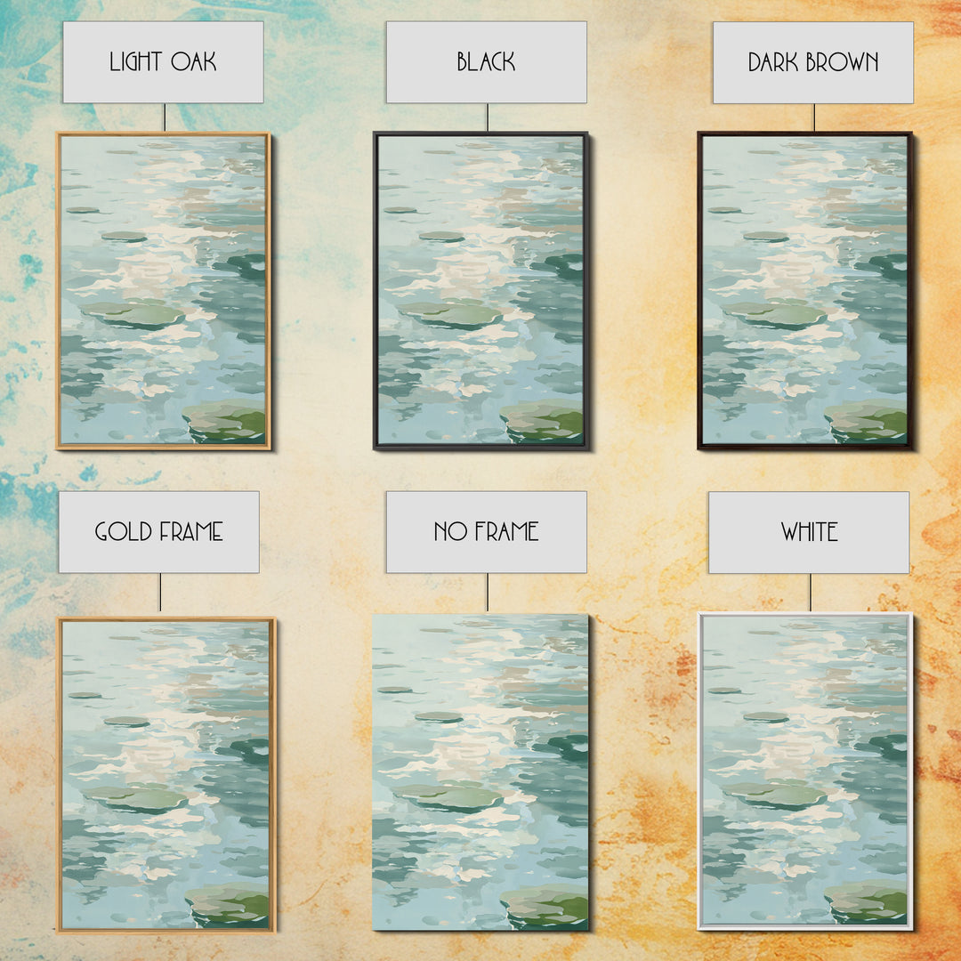 Sunlit Lake with Calming Reflections Canvas Print, Dental Office Art, Dental Office, Office Decor, Oil Painting, Calm, DOA-2x3-71