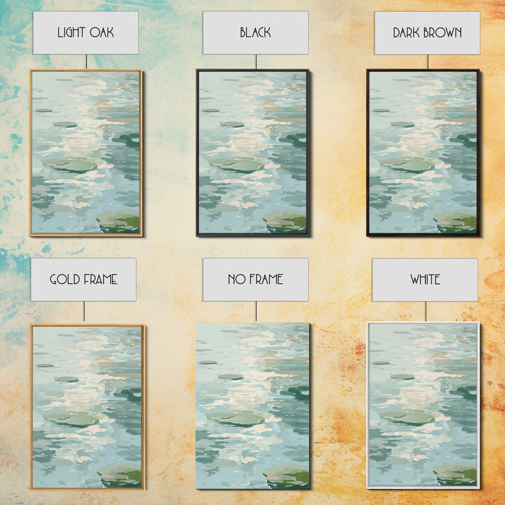 Sunlit Lake with Calming Reflections Canvas Print, Dental Office Art, Dental Office, Office Decor, Oil Painting, Calm, DOA-2x3-71