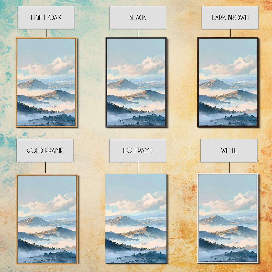 Soft Gradient Sunrise Framed Canvas Print, Dental Office Art, Textured Painting, Office Decor, Calm, Room Decor Aesthetic, DOA-2x3-76