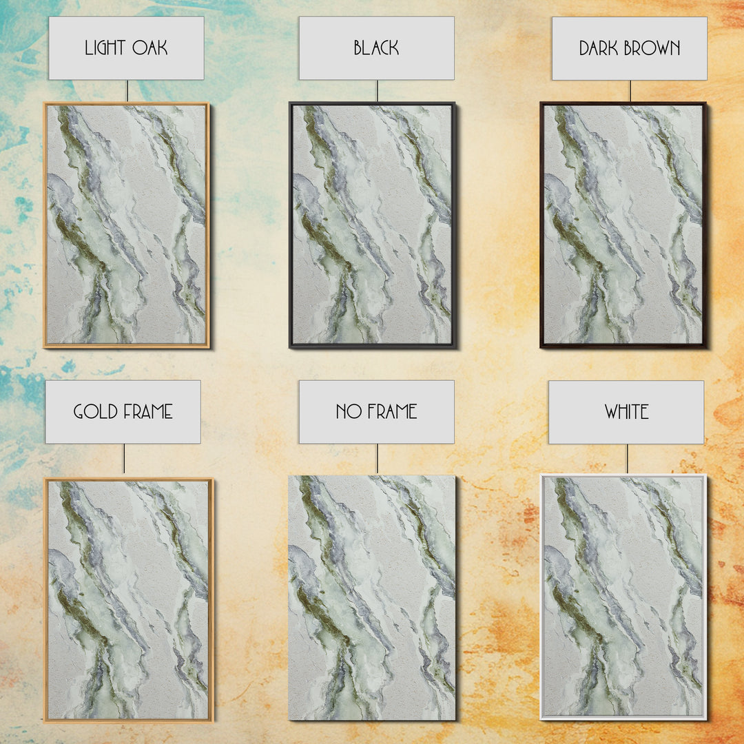 Clean Marble Texture Framed Canvas Print, Dental Office Art, Office Decor, Oil Painting, Calm, Dental Hygiene, DOA-2x3-8