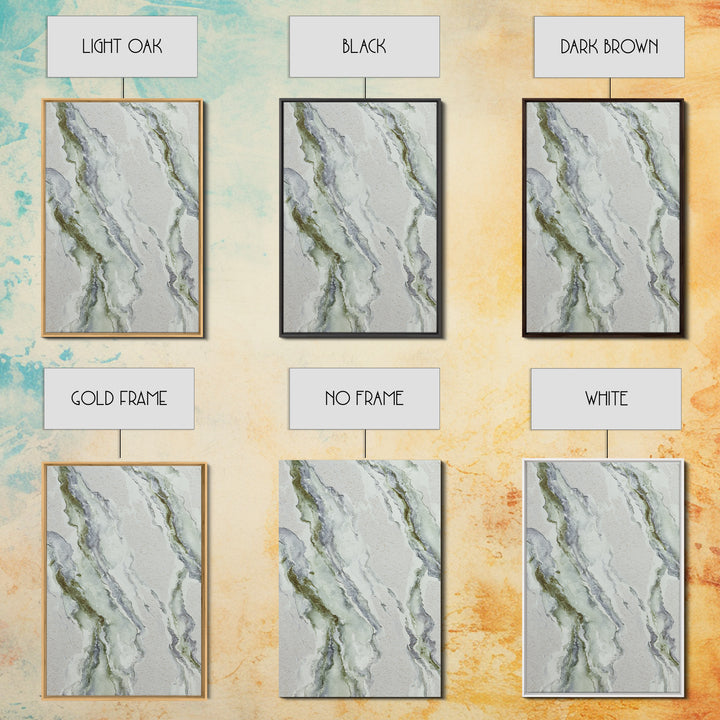 Clean Marble Texture Framed Canvas Print, Dental Office Art, Office Decor, Oil Painting, Calm, Dental Hygiene, DOA-2x3-8