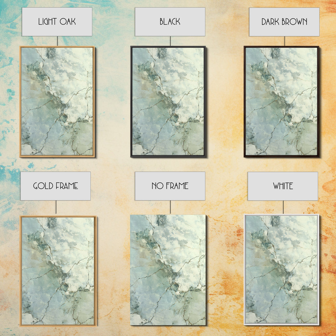 Clean Marble Texture Framed Canvas Print, Dental Office Art, Dental Gift, Office Decor, Watercolor Art, Calm, DOA-2x3-80