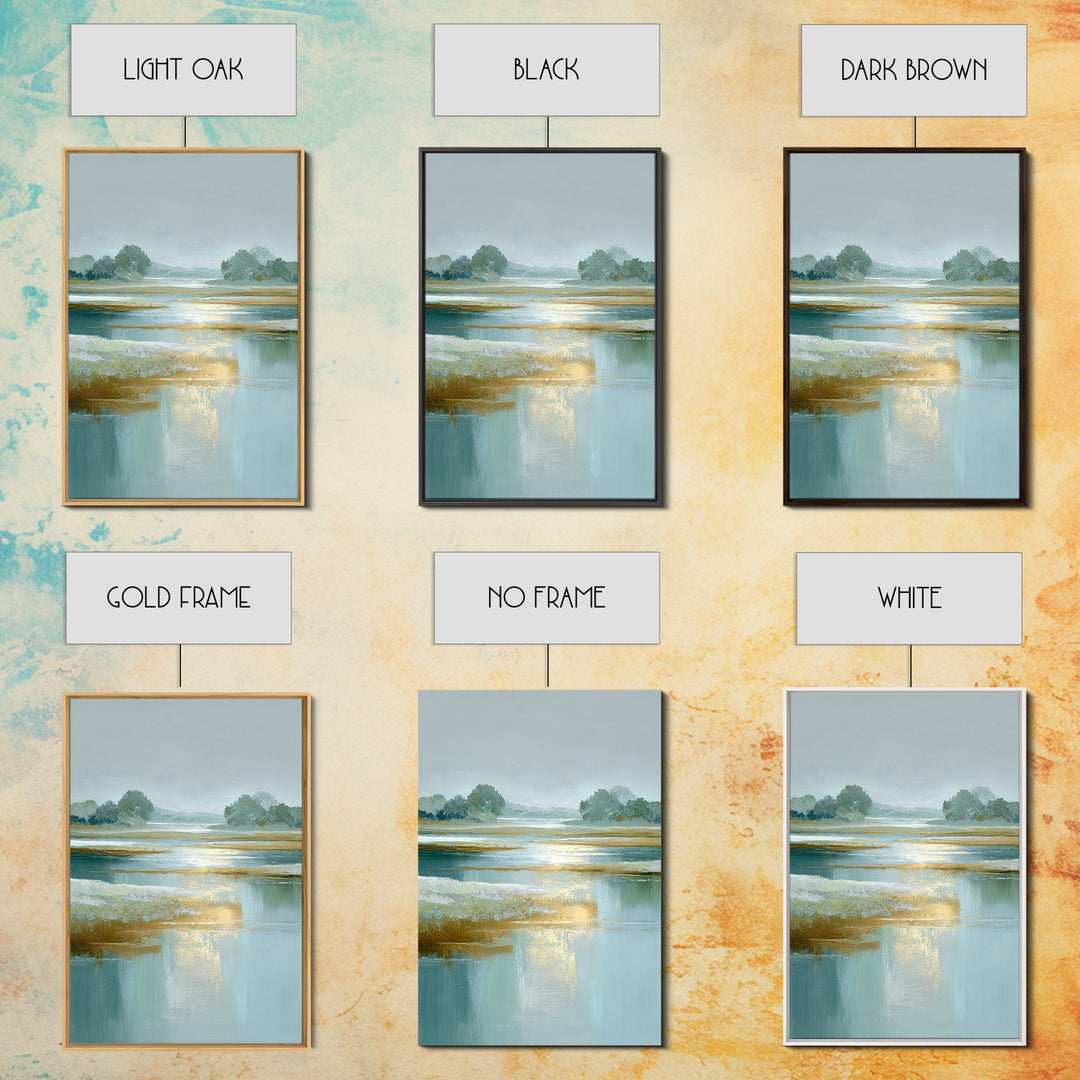 Sunlit Lake with Calming Reflections Canvas Print, Dental Office Art, Art Print, Office Decor, Fine Art, Calm, Unique Wall Art, DOA-2x3-95