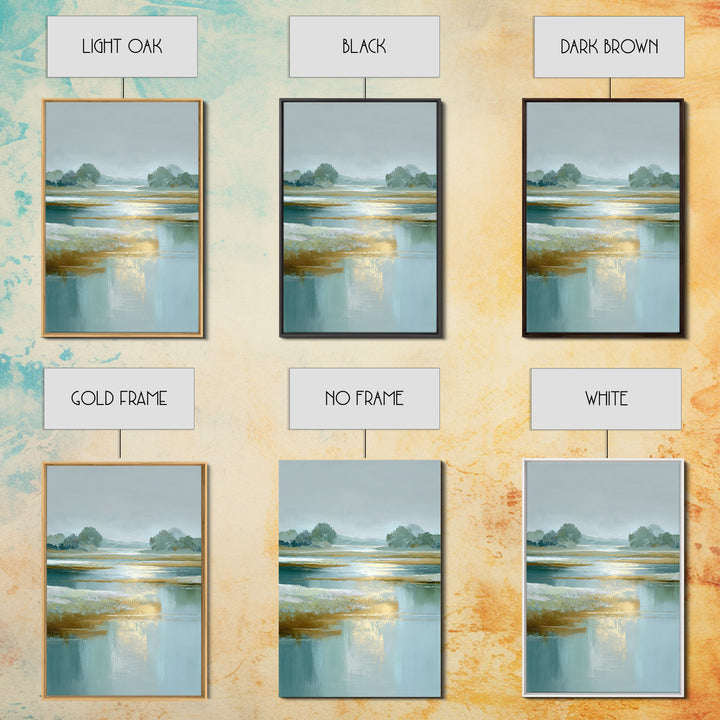 Sunlit Lake with Calming Reflections Canvas Print, Dental Office Art, Art Print, Office Decor, Fine Art, Calm, Unique Wall Art, DOA-2x3-95