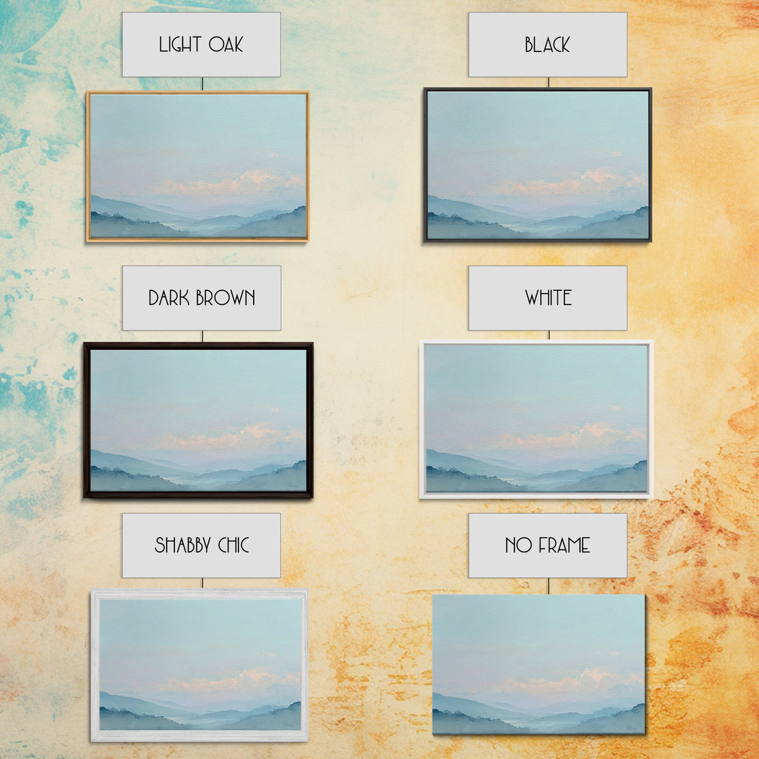 Soft Gradient Sunrise Framed Canvas Print, Dental Office Art, Textured Painting, Office Decor, Calm, Room Decor Aesthetic, DOA-3x2-24