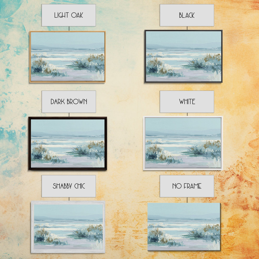 Quiet Coastal Dunes Framed Canvas Print, Dental Office Art, Office Decor, Oil Painting, Calm, Medical Art, Medical Office Decor, DOA-3x2-74