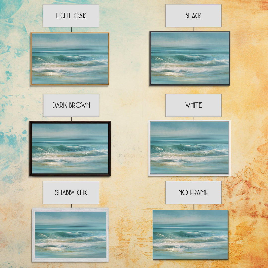 Calming Abstract Ocean Waves Framed Canvas Print, Dental Office Art, Dental Hygiene, Office Decor, Calm, Medical Office Art, DOA-3x2-77