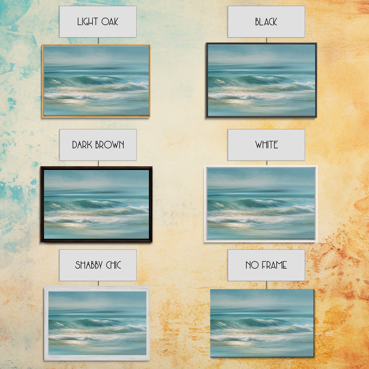 Calming Abstract Ocean Waves Framed Canvas Print, Dental Office Art, Dental Hygiene, Office Decor, Calm, Medical Office Art, DOA-3x2-77