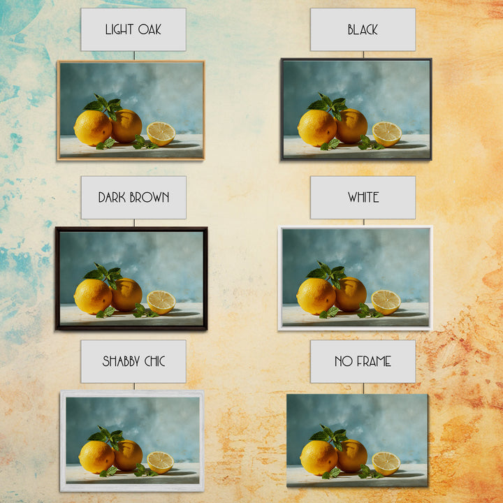Fresh Citrus and Mint Still Life Canvas Print, Dental Office Art, Printable Digital, Office Decor, Calm, Neutral Decor, DOA-3x2-83