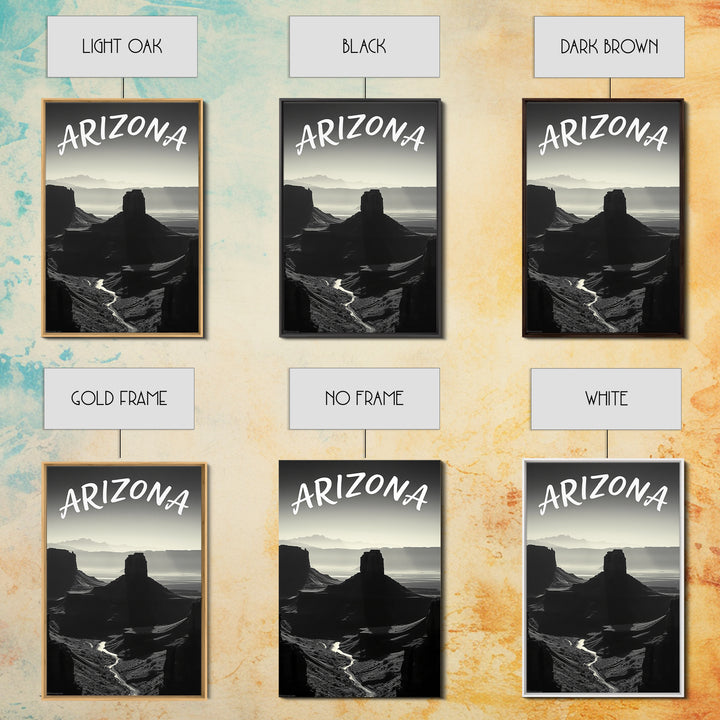 Arizona Travel Poster, Canvas Print, Night Street Poster Art, Arizona Wall Art, Travel Poster Set, Gift For Travelers, Vintage City Poster