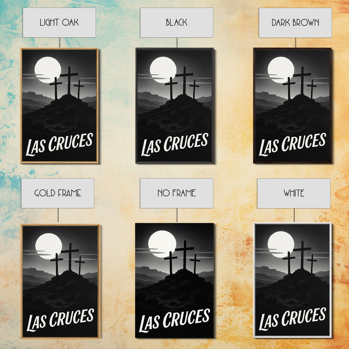 Las Cruces Travel Poster, Framed Canvas Print, Black And White Travel Art, Las Cruces Poster Print, Wanderlust Decor, Fine Art Print