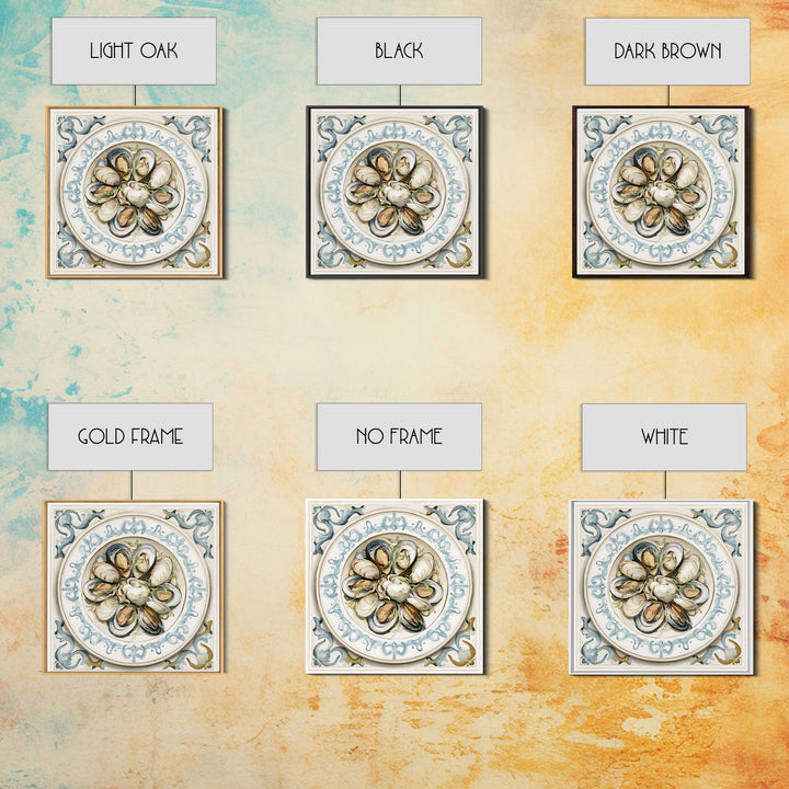 French Bistro Food Illustration Without Text Canvas Print, Dining Room Art, Set of 3 Prints, Dining Room Decor, Dining, DRA-1x1-58