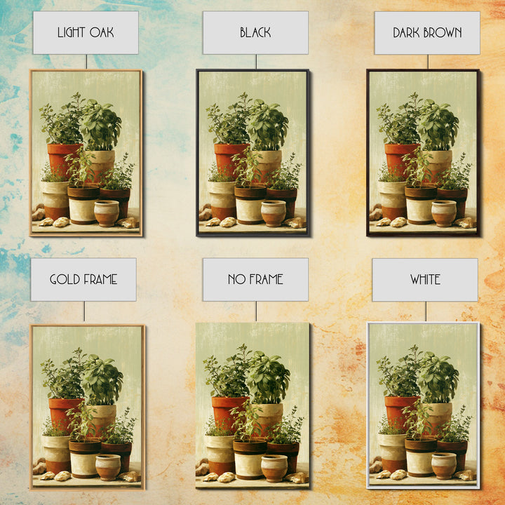 Modern Kitchen Herbs Canvas Print, Dining Room Art, Fall Decor, Dining Room Decor, Dining, Kitchen Art, Living Room Decor, DRA-2x3-65