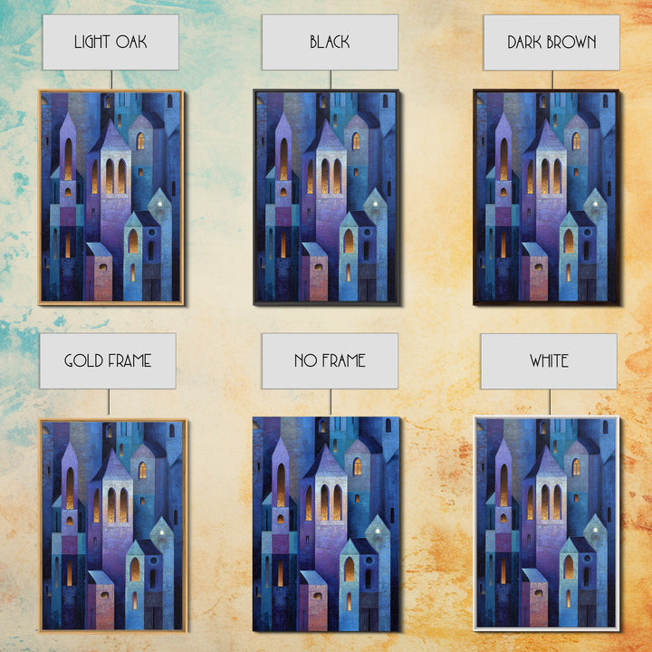 Bohemian Patchwork Landscape Framed Canvas Print, Eclectic Art, Boho, Living Room Decor, Fine Art, Eclectic, Unique Wall Art, ECL-2x3-56