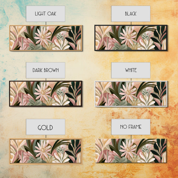Matisse Inspired Cutouts with Botanical Details Canvas Print, Eclectic Art, Art Prints, Living Room Decor, Fine Art, Eclectic, ECL-3x1-22