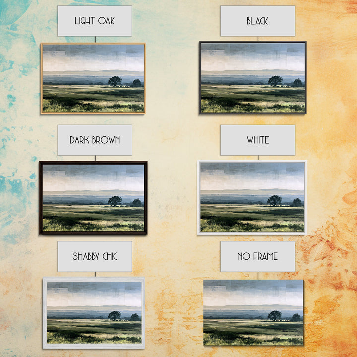 Bohemian Patchwork Landscape Canvas Print, Eclectic Art, Wall Decor, Living Room Decor, Fine Art, Eclectic, Boho, Artwork, ECL-3x2-52
