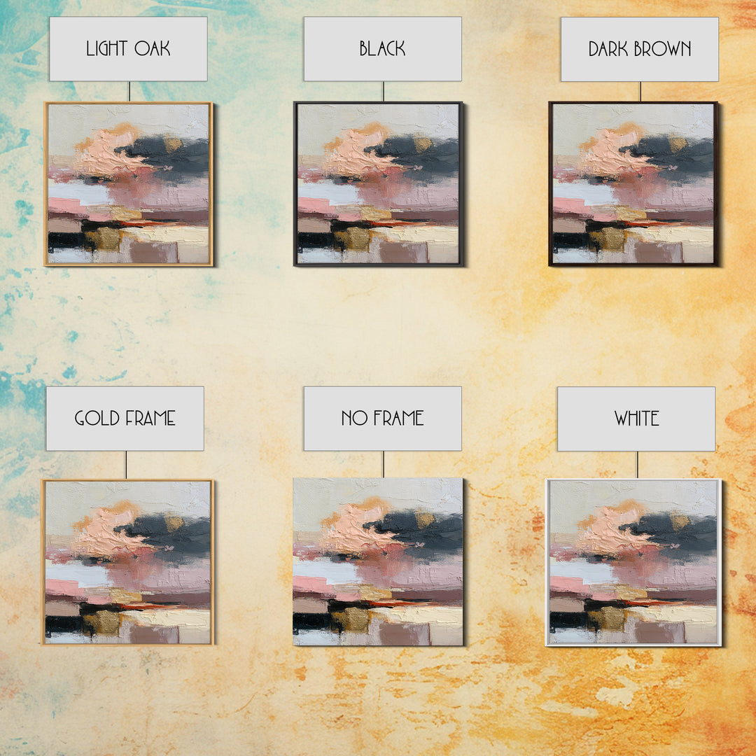 Stormy Landscape Painted Canvas Print, Expressionist Art, Original Art, Living Room Decor, Fine Art, Expression, Modern Art, EXP-1x1-3