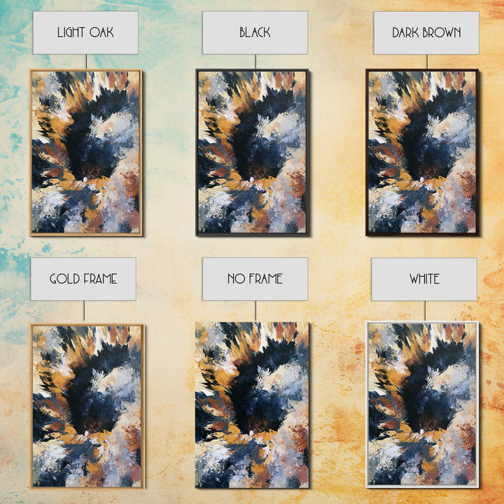Sunflowers Twisting in Intense Painted Energy Canvas Print, Expressionist Art, Digital Prints, Living Room Decor, Expression, EXP-2x3-64