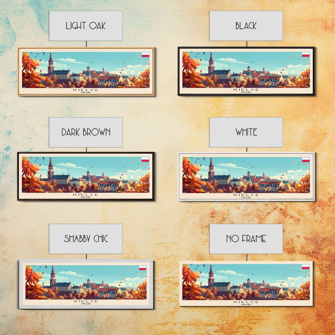 Kiel Germany Panoramic Travel Poster, Framed Canvas Print or Metal Wall Art, Travel Art, Home Decor, Panoramic Painting, Midcentury Art