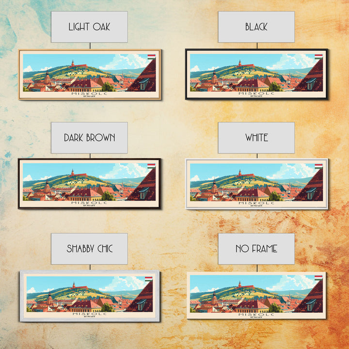 Miskolc Hungary Wall Art, Panoramic Travel Poster, Panoramic Framed Canvas Print, City Wall Art, Wall Hanging Home Decor, Travel Art