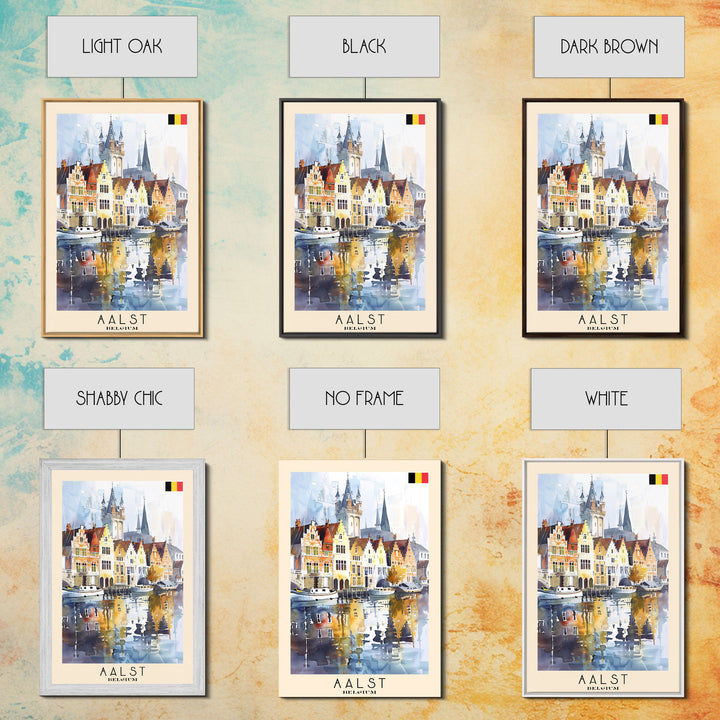 Colorful Aarhus Denmark Autumn Scene, Framed Canvas Print, Ideal for Living Room Art, Rustic Decor, Home Decoration