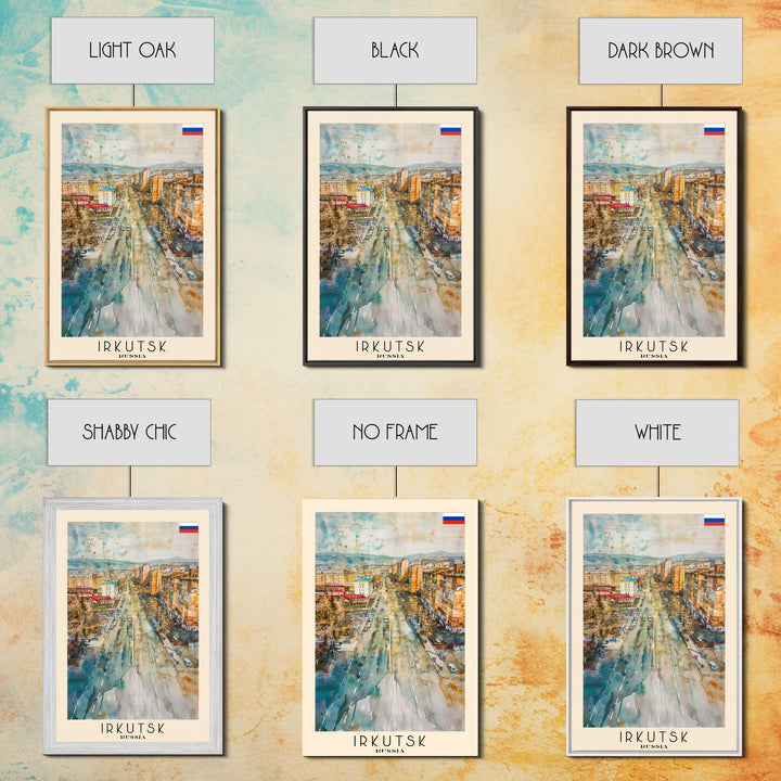 Irkutsk Russia Urban Cityscape Art Print, Stunning Canvas Print for Home Decor, Travel Poster for Living Room Wall Art, Russian City View