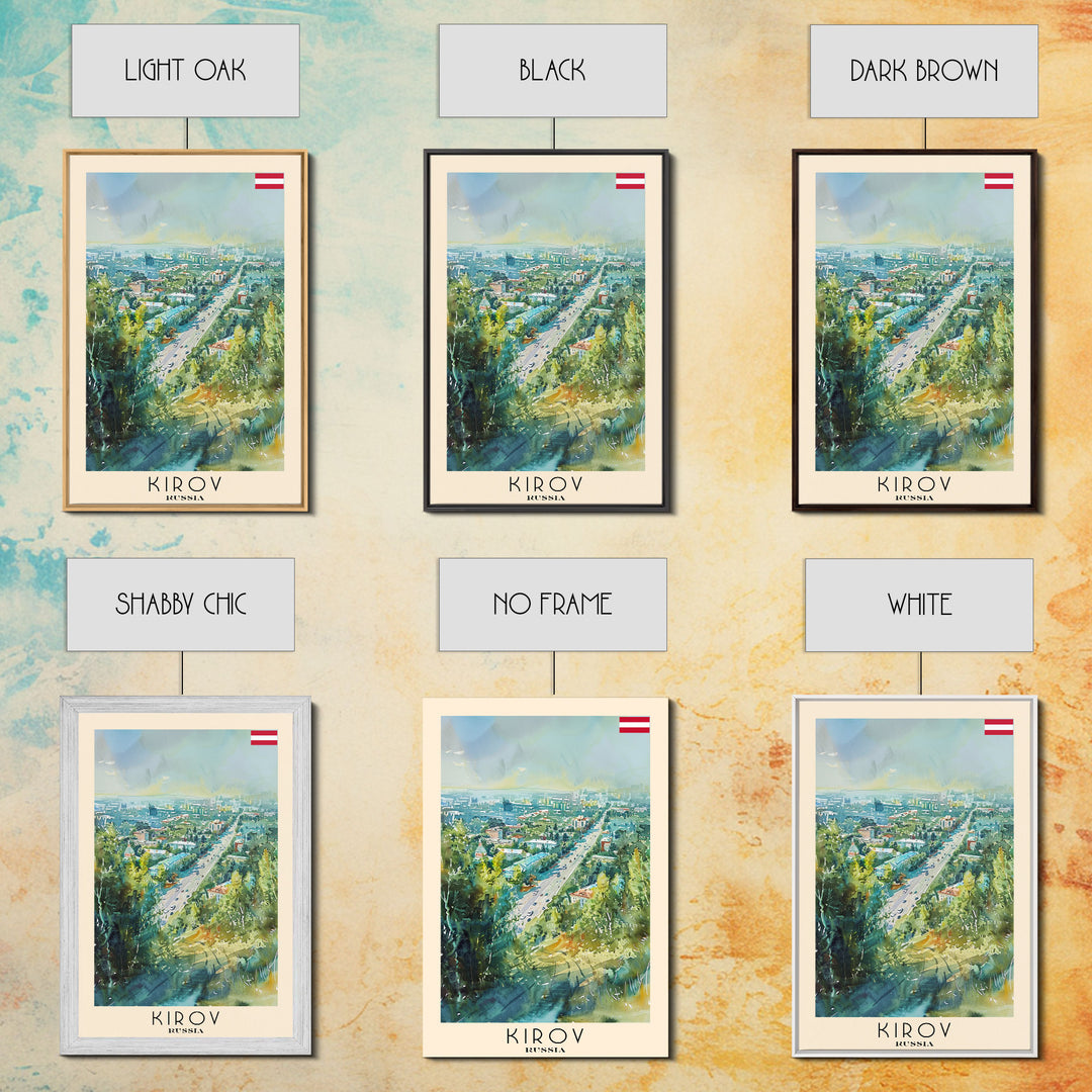 Kirov Russia Winter Landscape, Framed Canvas Print, Travel Poster, Wall Art, Home Decor, Living Room Decoration, Russian Urban Art