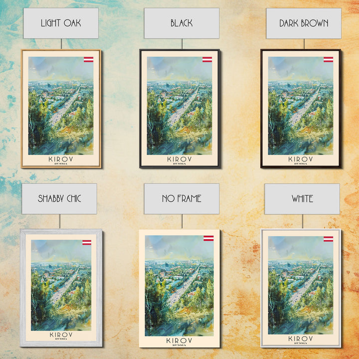 Kirov Russia Winter Landscape, Framed Canvas Print, Travel Poster, Wall Art, Home Decor, Living Room Decoration, Russian Urban Art