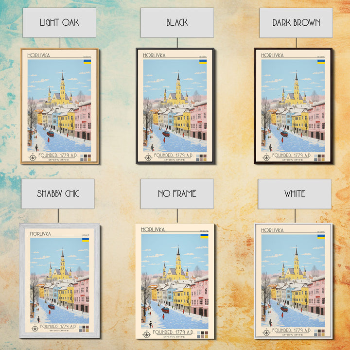 Horlivka Ukraine Travel Poster Framed Canvas Print, Vintage Style, Pop Art Home Decor, Scenic Wall Art, Bedroom Decoration, Office Gift