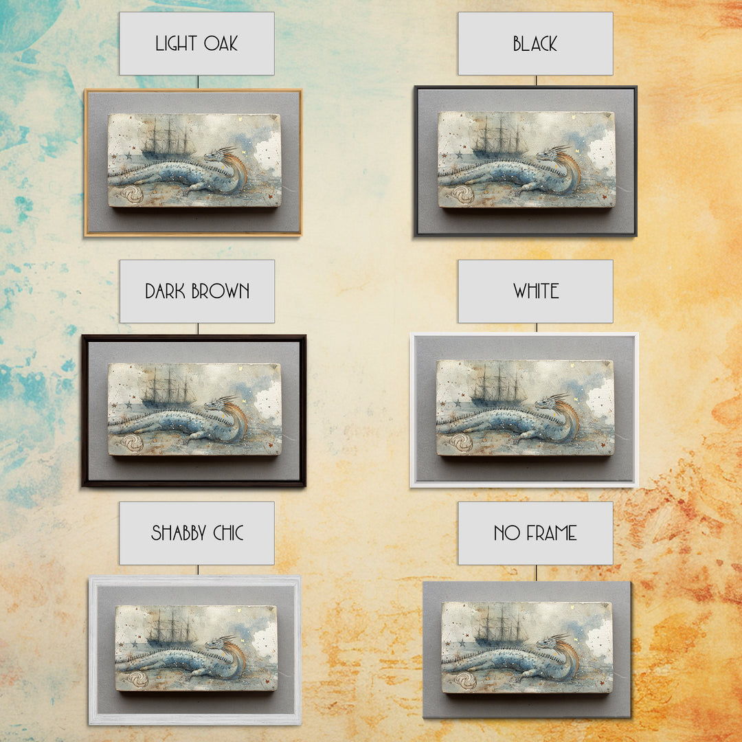 Ancient Map Landscape Framed Canvas Print, Fantasy Art, Final Fantasy Art, Living Room Decor, Watercolor Art, Mythic, FAN-3x2-41