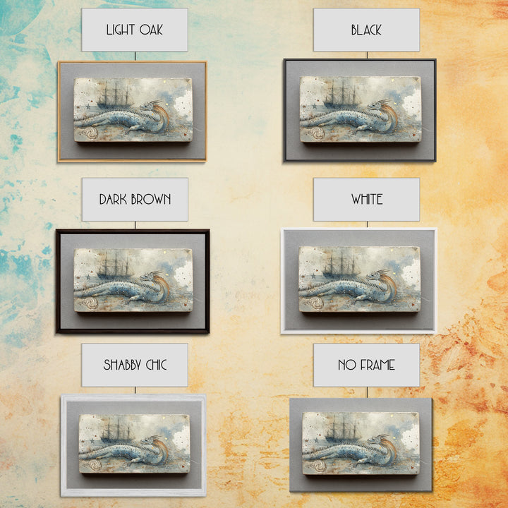 Ancient Map Landscape Framed Canvas Print, Fantasy Art, Final Fantasy Art, Living Room Decor, Watercolor Art, Mythic, FAN-3x2-41