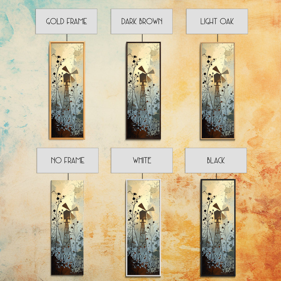 Farmhouse Wreath of Cotton Stems and Eucalyptus Canvas Print, Farmhouse Art, Statement Artwork, Farmhouse Decor, Harvest, FAR-1x3-8