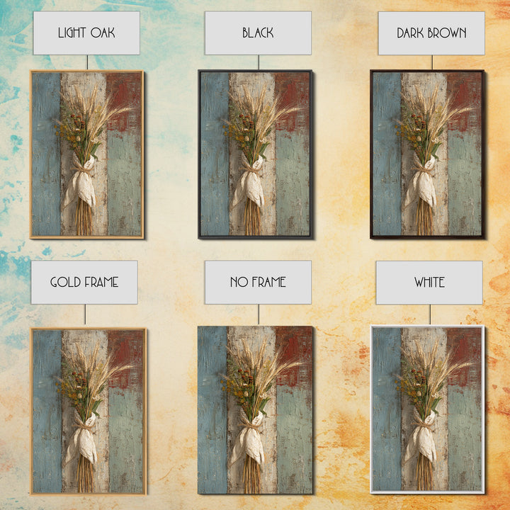 Wheat Bundle Tied Canvas Print, Farmhouse Art, Home Decor, Farmhouse Decor, Oil Painting, Harvest, Living Room Decor, FAR-2x3-66