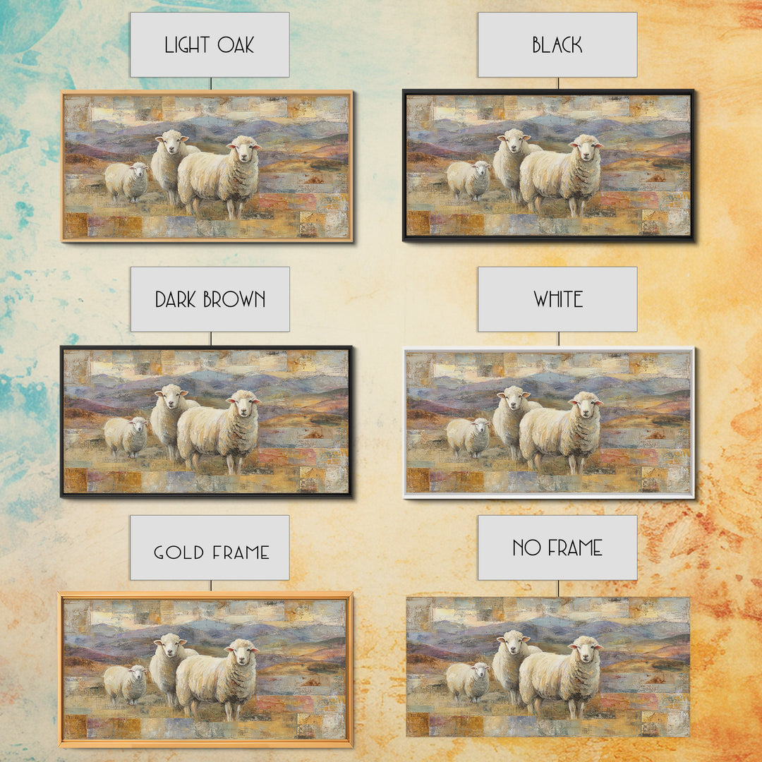Pastoral Sheep in Rolling Countryside Canvas Print, French Country Art, Statement Artwork, Farmhouse Decor, Fine Art, Country, FCA-2x1-58