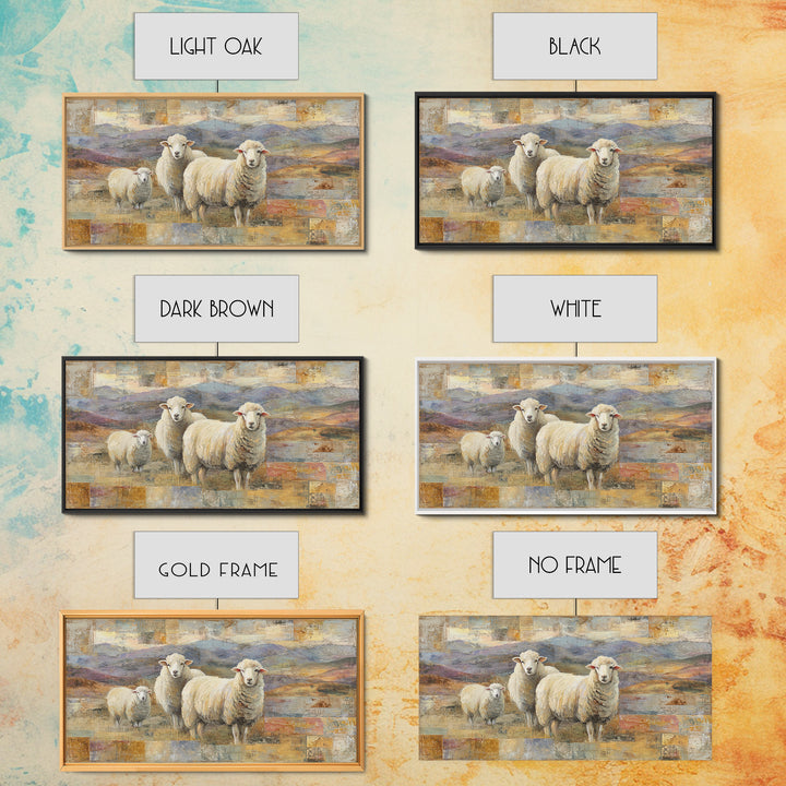 Pastoral Sheep in Rolling Countryside Canvas Print, French Country Art, Statement Artwork, Farmhouse Decor, Fine Art, Country, FCA-2x1-58