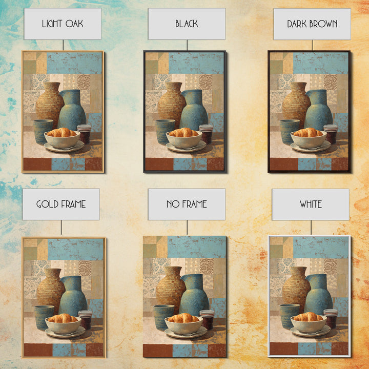 Caf Au Lait Bowl Canvas Print, French Country Art, Fine Art Print, Farmhouse Decor, Oil Painting, Country, Digital Prints, FCA-2x3-66