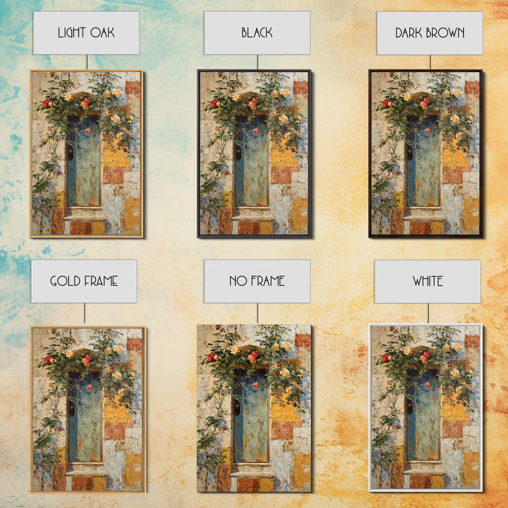 Rustic Door Covered Framed Canvas Print, French Country Art, Textured Painting, Farmhouse Decor, Country, Home Decor Gift, FCA-2x3-97