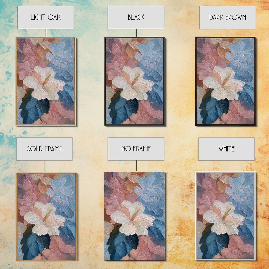 Abstract Flower Forms Canvas Print, Floral Art, Art, Living Room Decor, Oil Painting, Bloom, Art Nouveau Decor, FLO-2x3-50