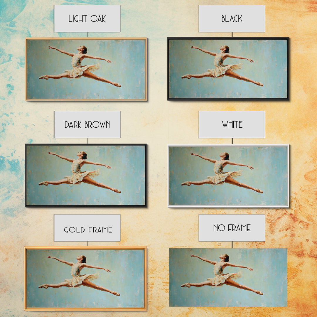 Dancer Leap with Painterly Energy Canvas Print, Fitness Studio Art, Metal Wall Art, Gym Decor, Fine Art, Motion, Home Gym Decor, FSA-2x1-31
